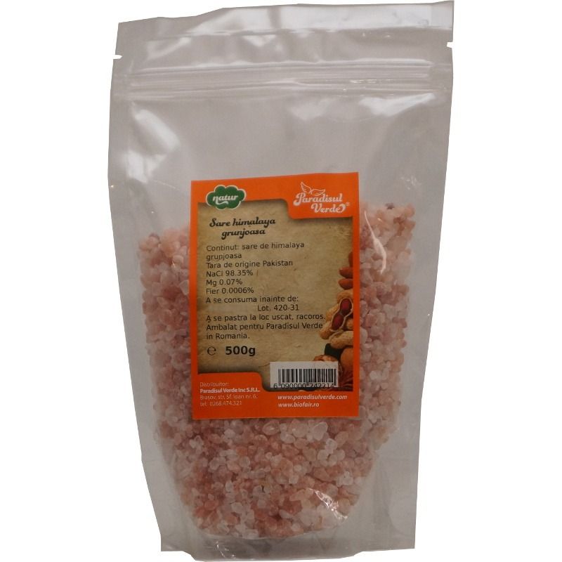 Sare Himalaya Grunjoasa - 500g, Paradisul Verde