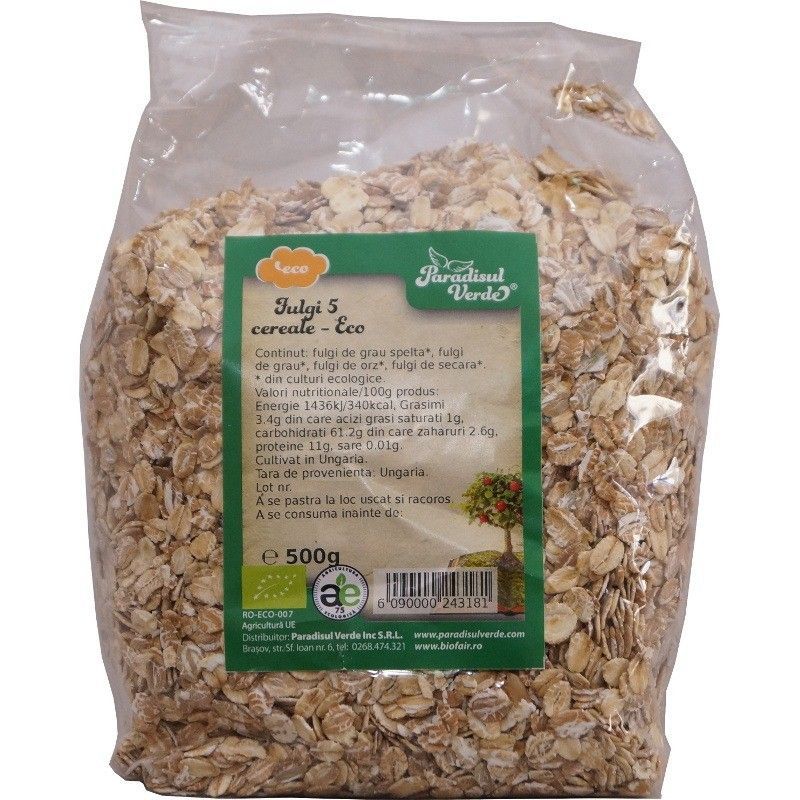 Fulgi 5 Cereale - Eco, 500g, Paradisul Verde
