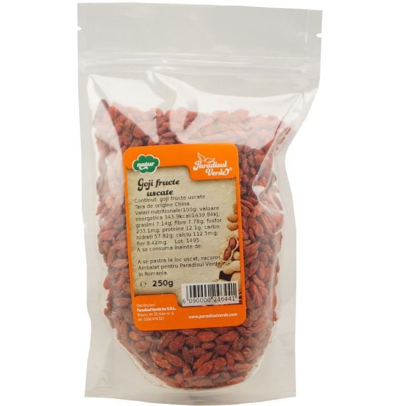 Goji Fructe Uscate, 250g, Paradisul Verde