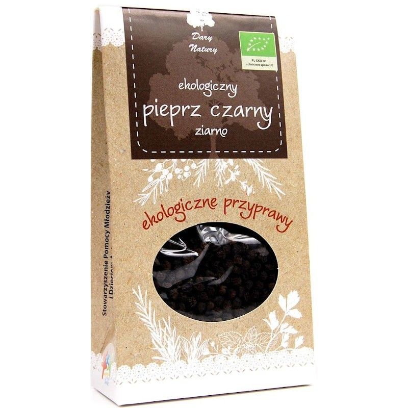 Condiment Piper Negru Boabe Bio 50g Dary Natury