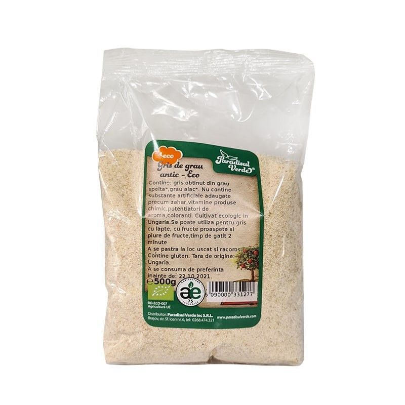 Gris de Grau Spelta si Alac, Bio, 500g, Paradisul Verde