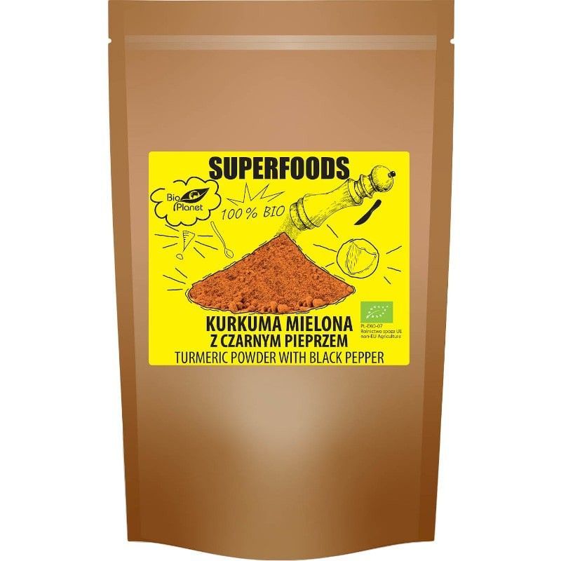 Pudra de Turmeric cu Piper Negru, Superfoods ,Bio, 200g, Bio Planet