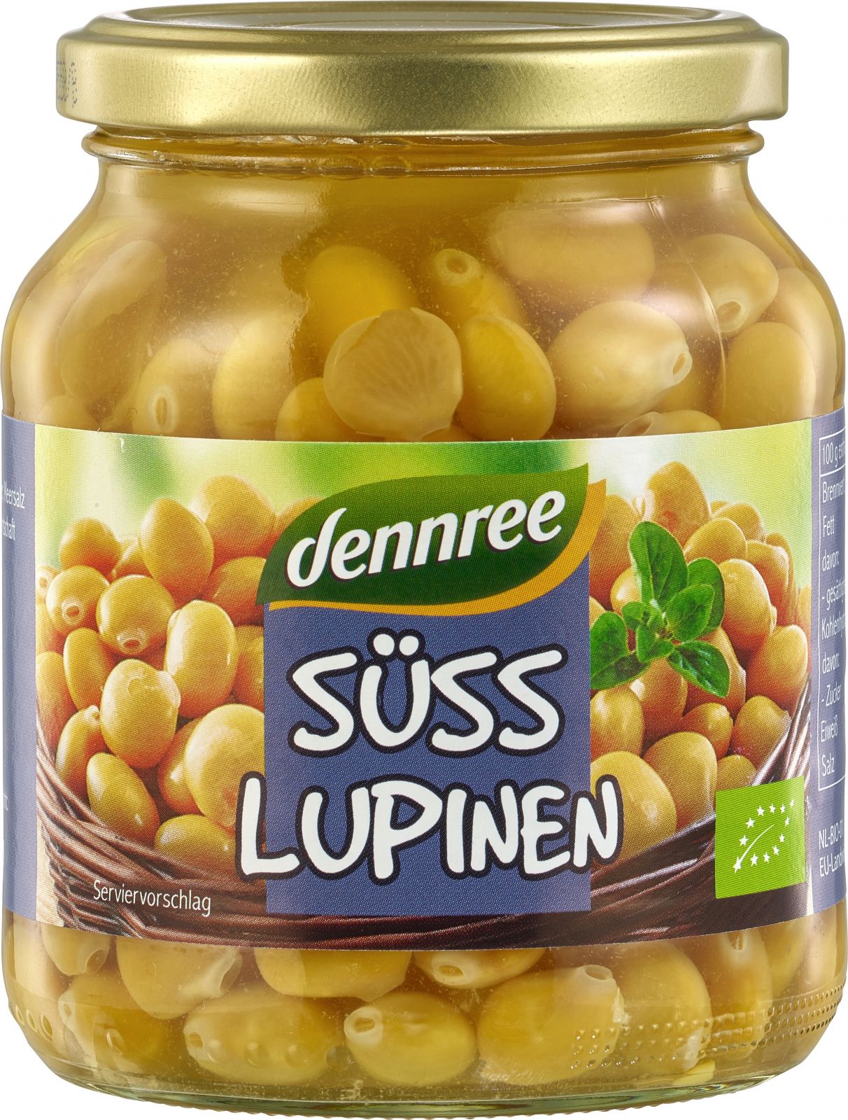 Boabe de lupin dulce, 340g, bio, Dennree