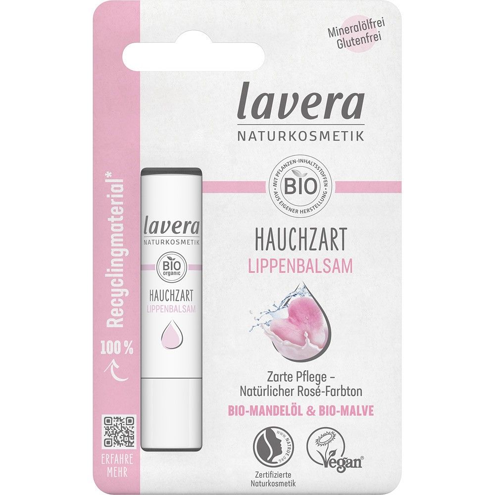 Balsam de buze roz cu ulei de migdale bio si nalba bio 4.5g Lavera