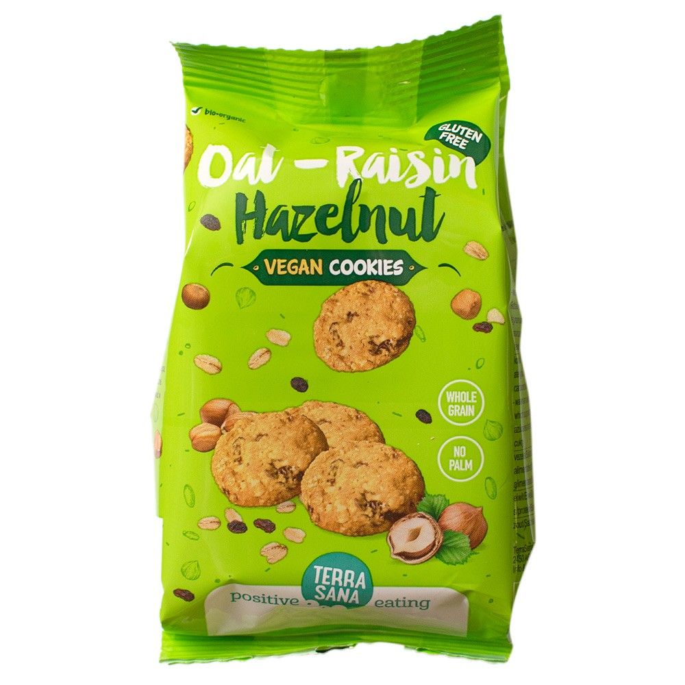 Biscuiti cu ovaz stafide si alune fara gluten