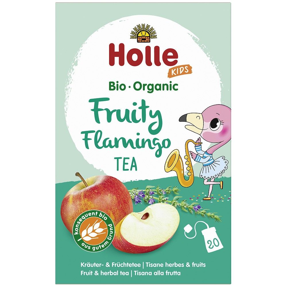 Ceai bio de fructe flamingo pentru copii, +3 ani, Holle, 36g