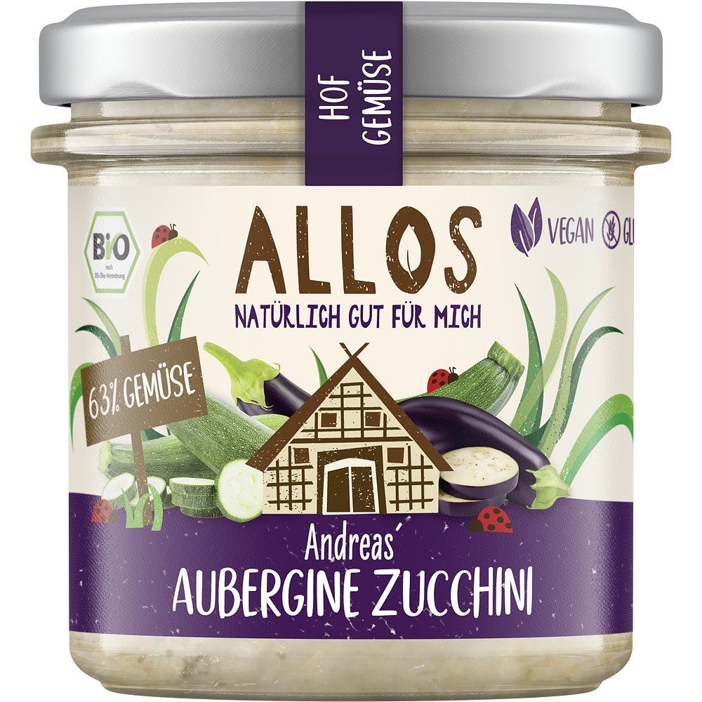 Crema tartinabila bio cu vinete si dovlecei fara gluten 135g Allos
