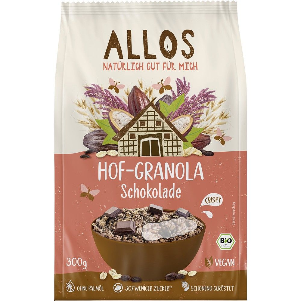 Granola bio cu ciocolata 300g Allos