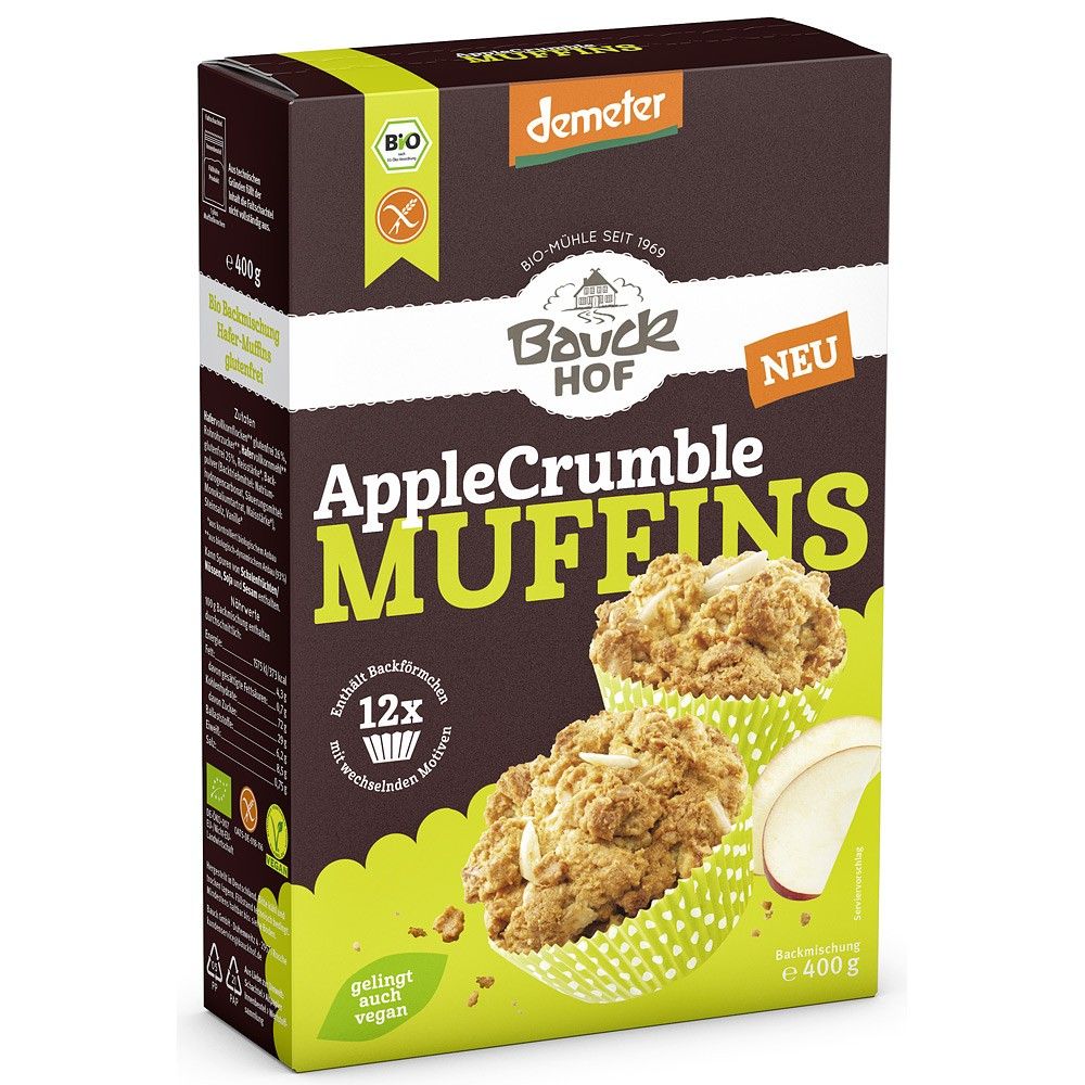 Mix pentru muffins bio cu mere fara gluten 400g BauckHof
