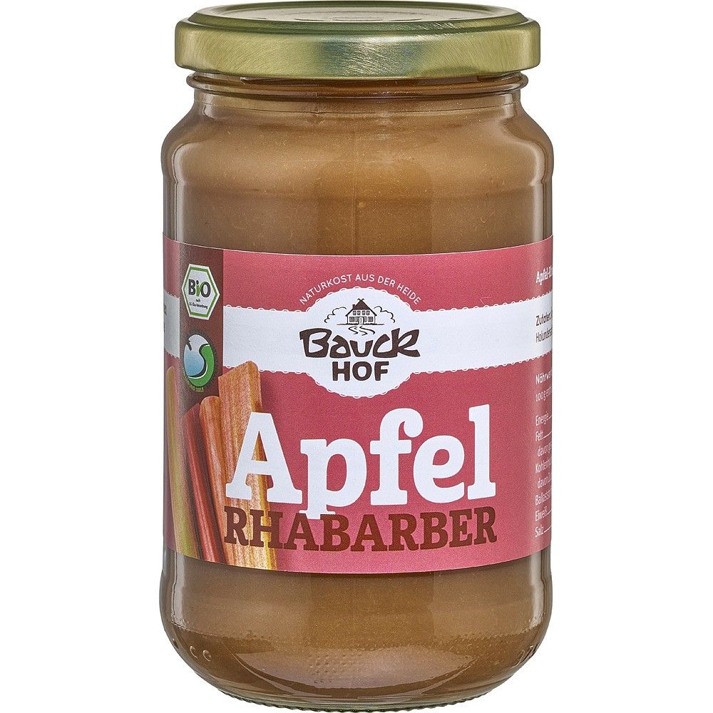 Piure de mere cu rubarba bio 360g BauckHof