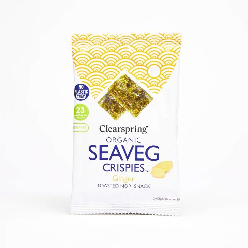 ALGE NORI SNACK GHIMBIR ECO 4g NOU CLEARSPRING - Verlin