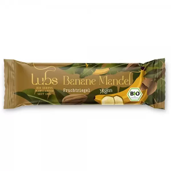 Baton banana si migdale fara gluten 40g Lubs - Verlin