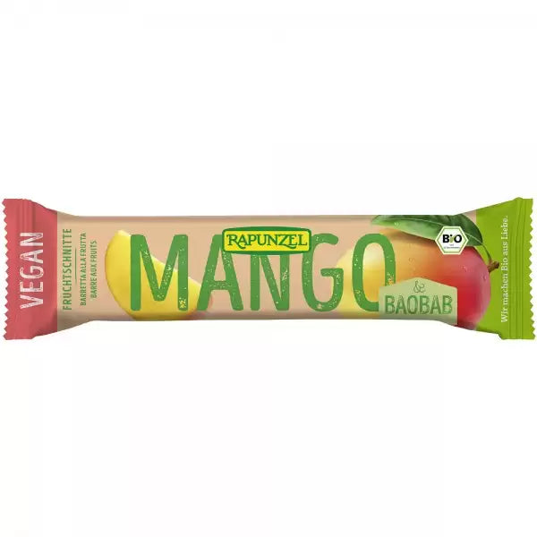 Baton fructe mango si baobab 40g Rapunzel - Verlin