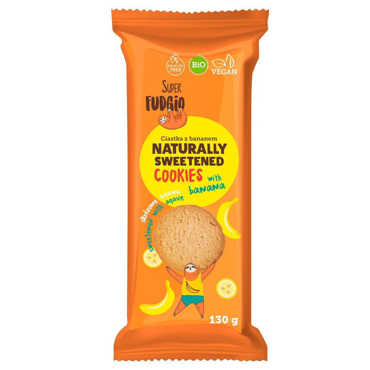 Biscuiti agave si banane bio 130g Fudgio - Verlin