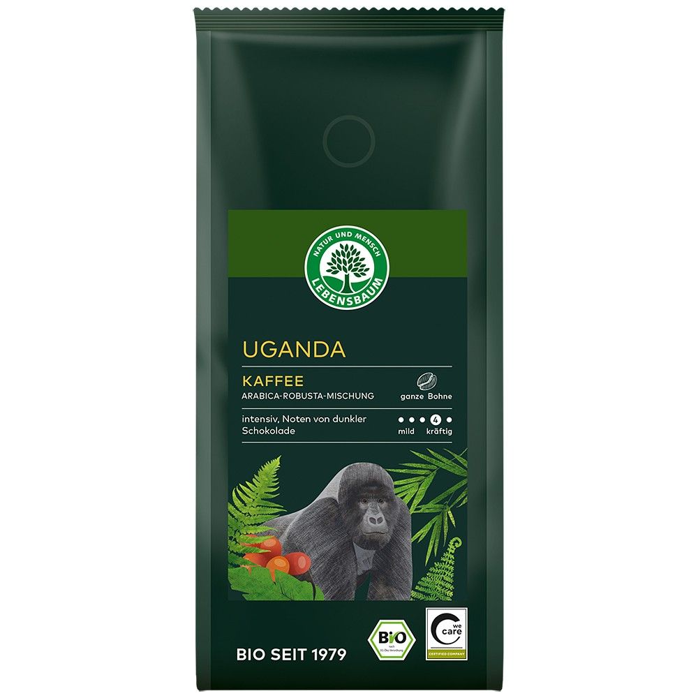 Cafea Uganda, boabe bio Lebensbaum, 250g In aceasta combinatie de cafea