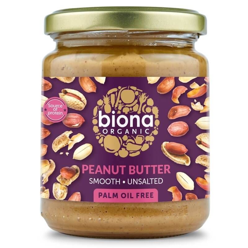 Crema de arahide smooth fara sare eco 250g BIONA Crema de arahide smooth fara