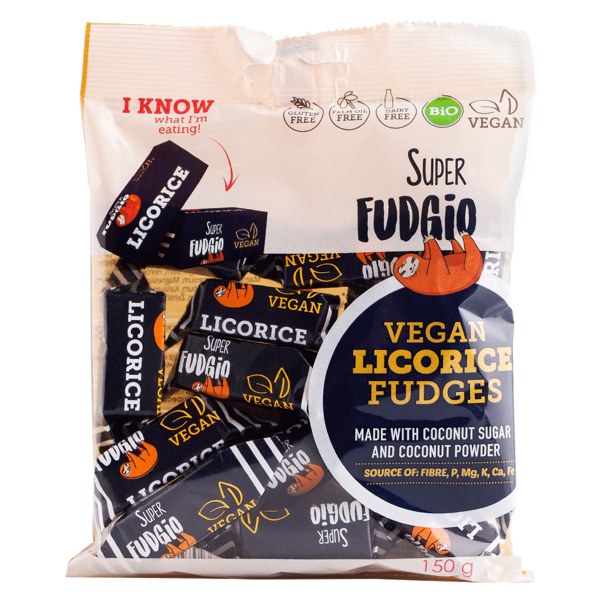 Caramele aroma lemn dulce bio 150g Fudgio - Verlin