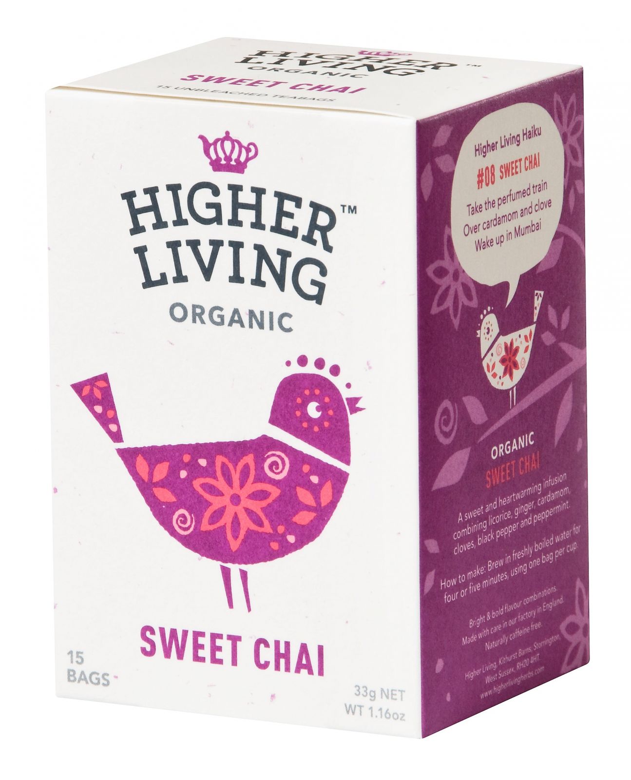 Ceai SWEET CHAI eco 15 plicuri Higher Living - Verlin