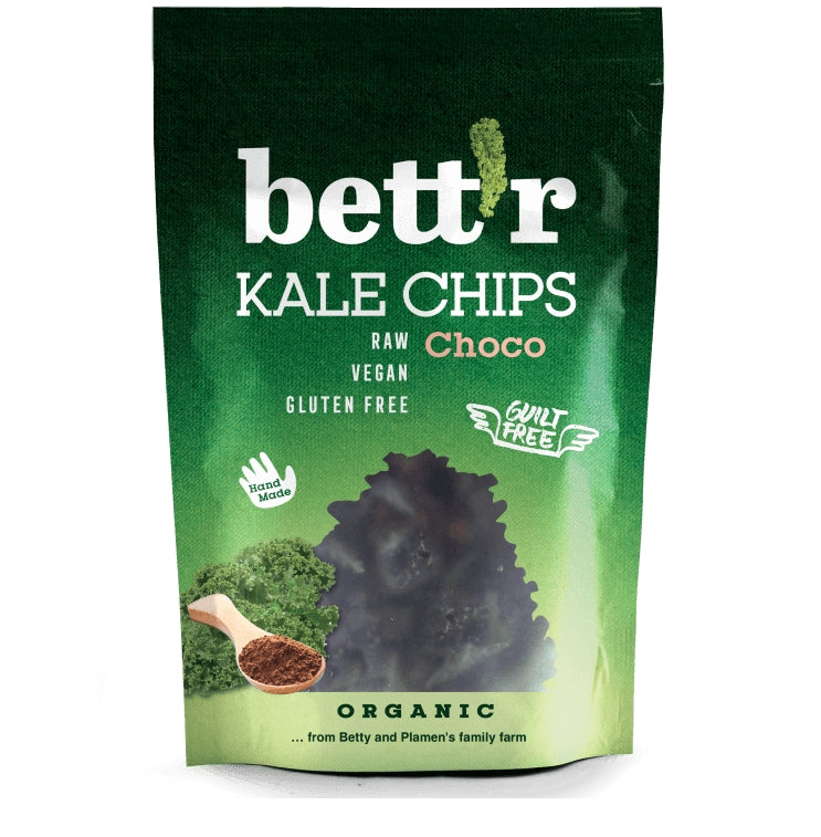Chips din kale ciocolata raw eco 30g Bettr - Verlin