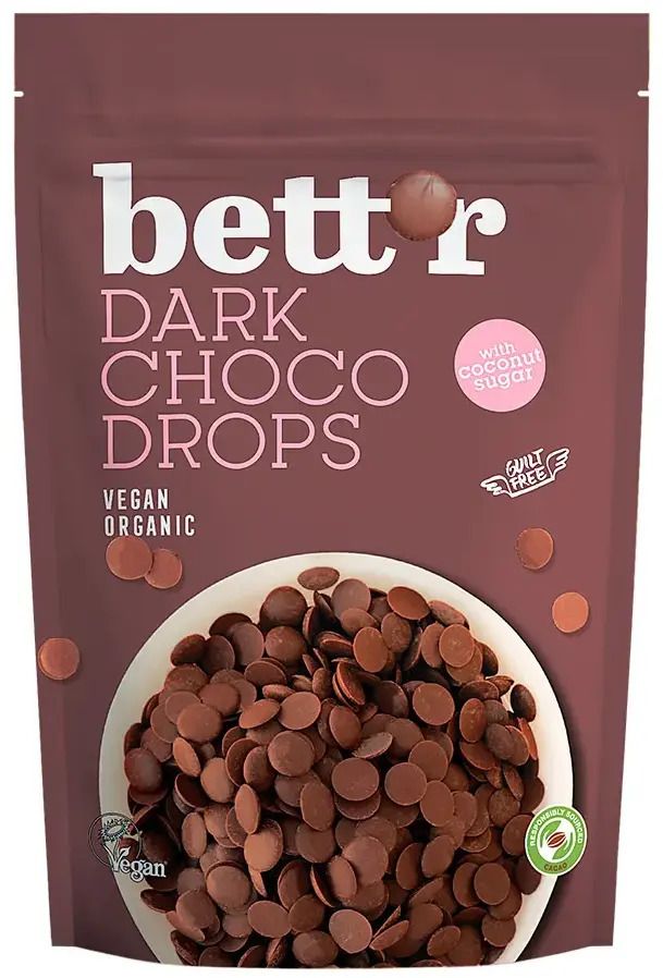 Choco drops Dark bio 200g Bettr - Verlin