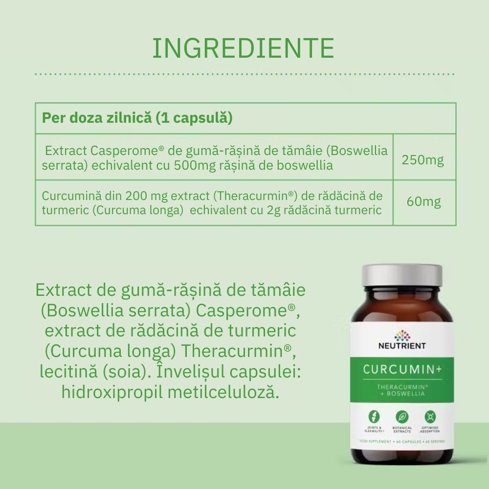 Curcumin Theracurmin Plus Boswellia Phytosome 60 capsule Neutrient - Verlin