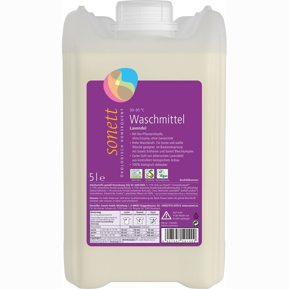 Detergent lichid universal lavanda bio 5L Sonett - Verlin