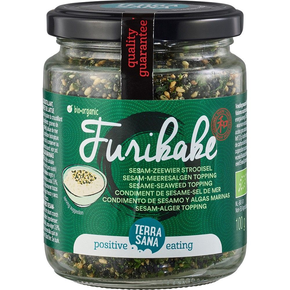 Furikake bio amestec alge marine si susan 100g Terrasana Furikake un amestec crocant de