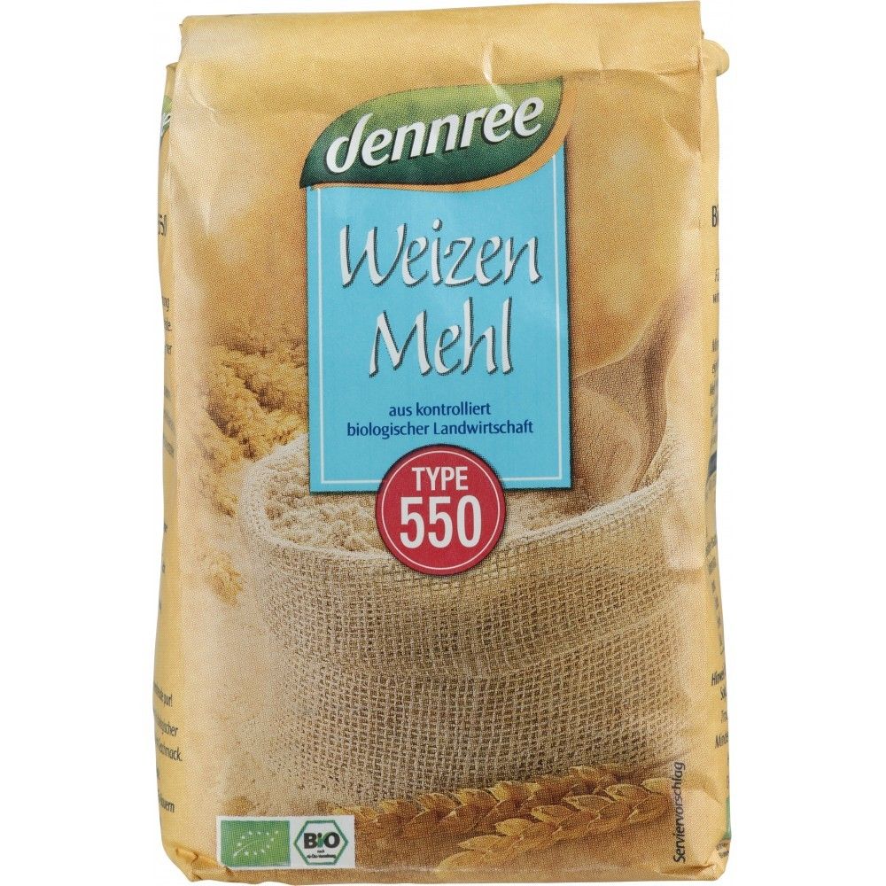 Faina alba grau tip 550 1kg bio Dennree - Verlin