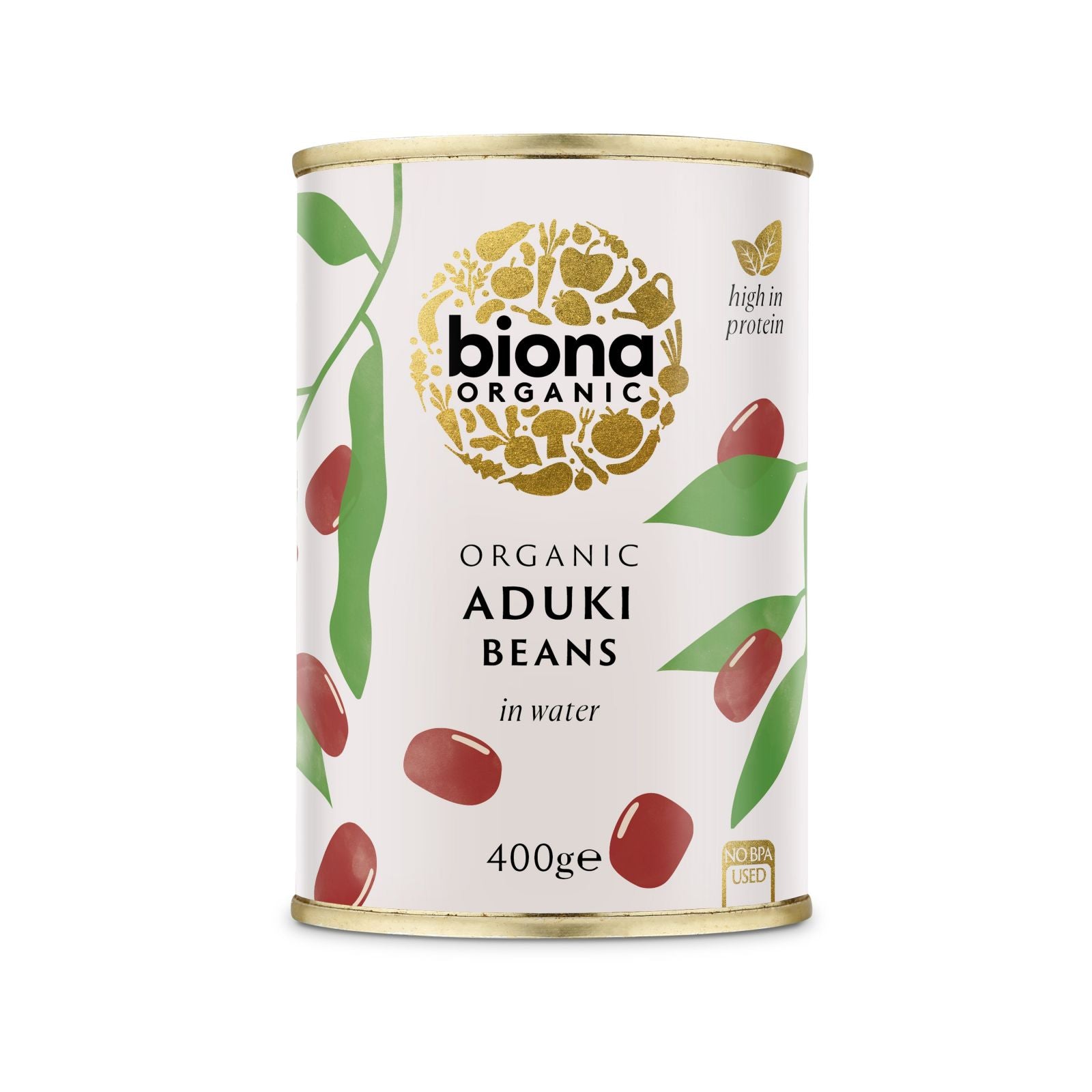 Fasole azuki boabe conserva bio 400g Biona - Verlin