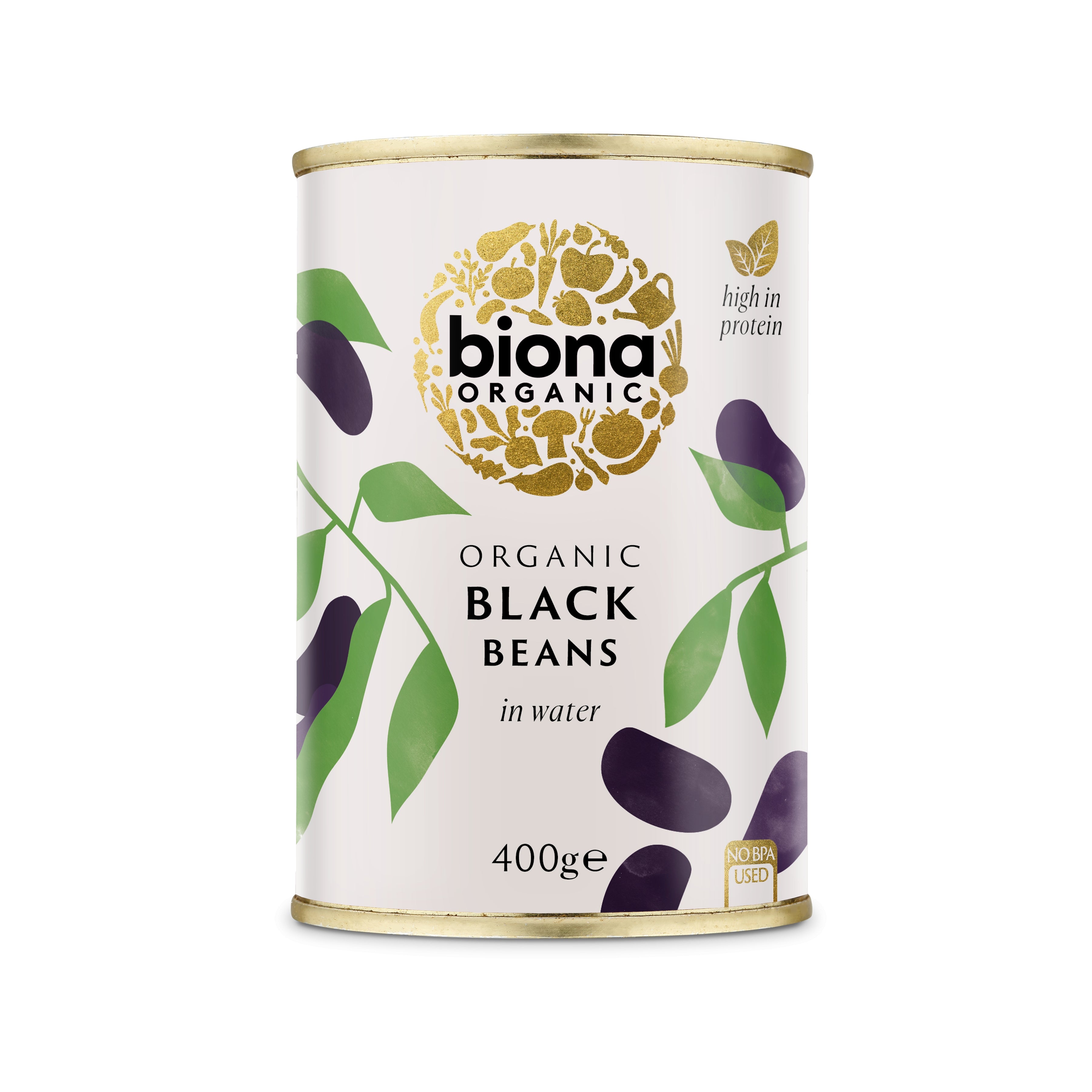 Fasole neagra boabe conserva bio 400g Biona - Verlin