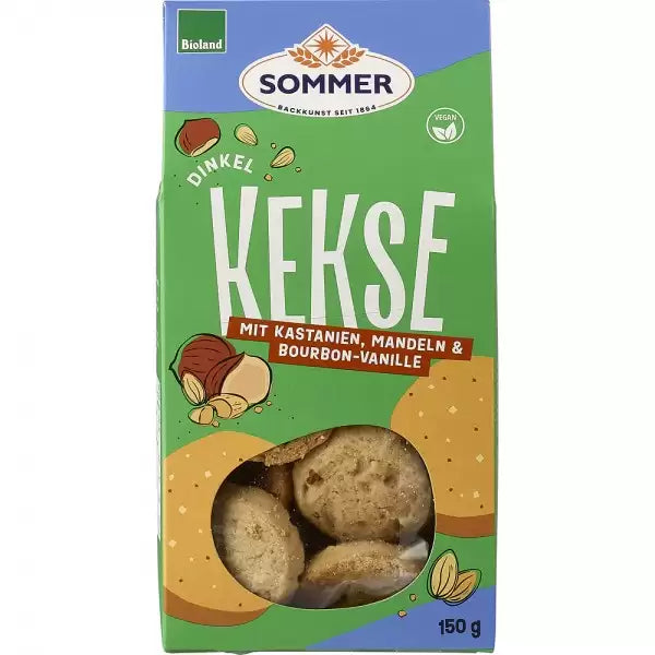Fursecuri vegane castane si migdale 150g Sommer - Verlin