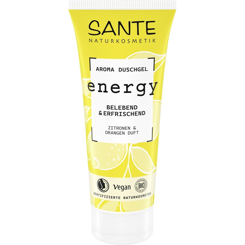 Gel dus Energy lamaie si portocala 200ml Sante - Verlin