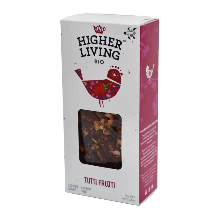 Ceai bio cu fructe tutti frutti, 75g, higher living