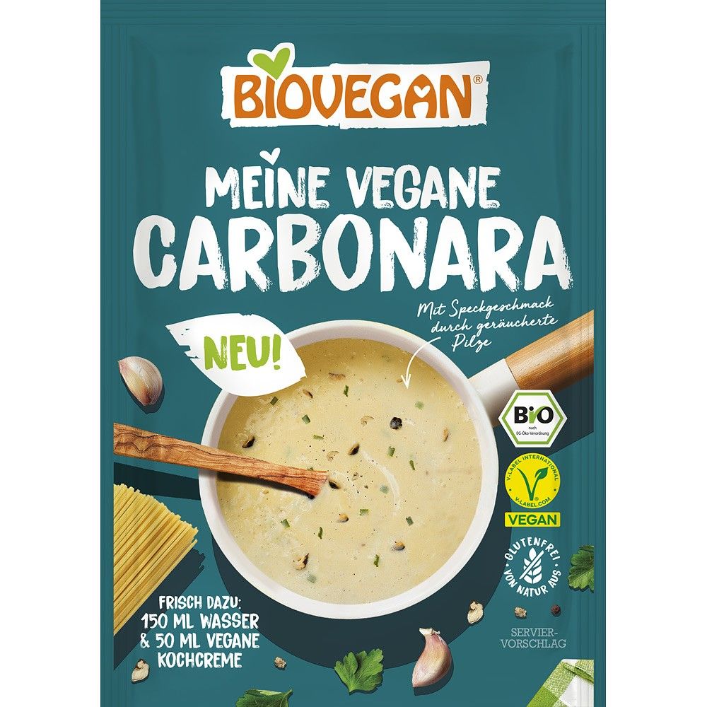 Mix bio pentru sos carbonara fara gluten vegan 27g Biovegan