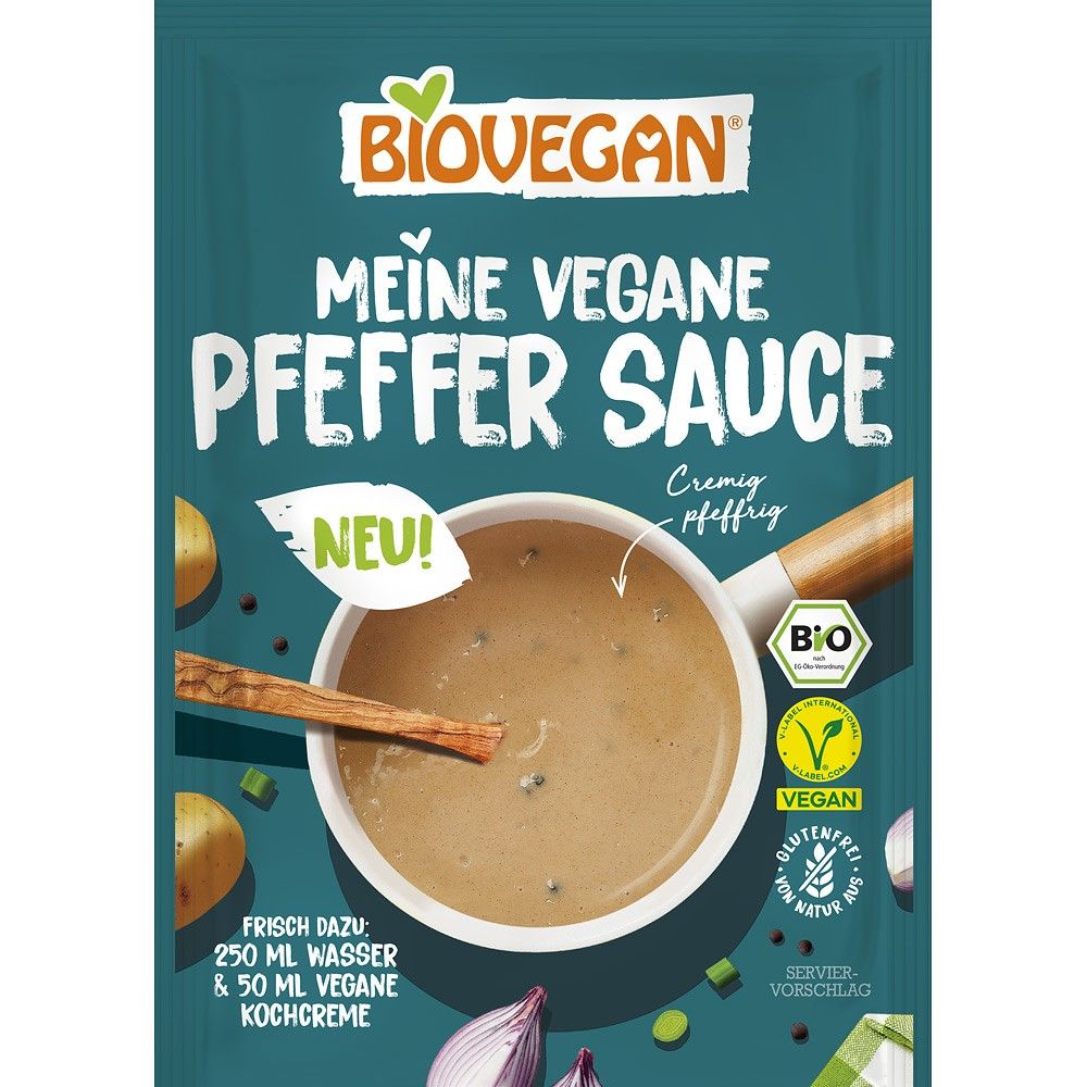 Mix bio pentru sos de piper fara gluten vegan 35g Biovegan Sosul vegan de piper va