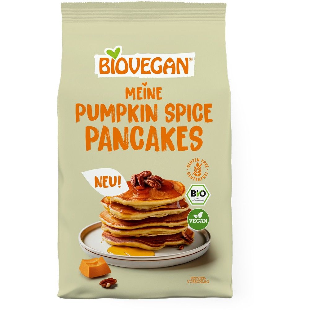 Mix pentru clatite cu condimente de dovleac, fara gluten, bio , 200g, Biovegan Biovegan a conceput acest mix