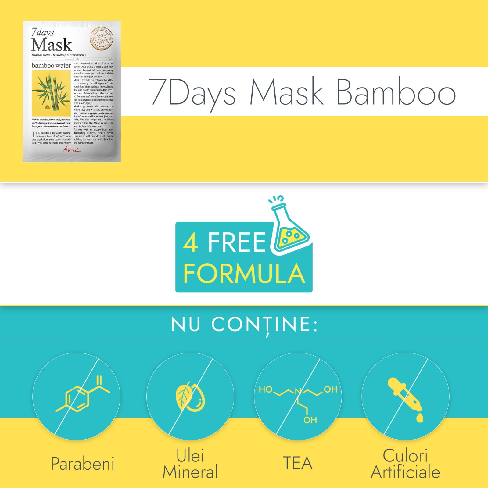 Masca 7days apa bambus 20g Ariul - Verlin