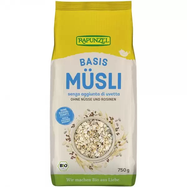 Musli bio baza fara zahar adaugat 750g Rapunzel - Verlin
