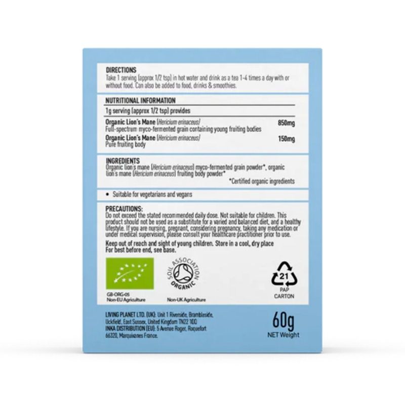Organic Lions Mane Focus 1000 mg Full Spectrum - Verlin