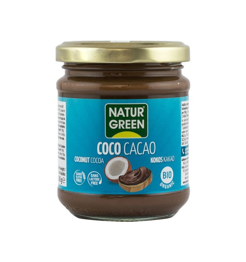Pasta bio cocos cacao 200g natur green - Verlin