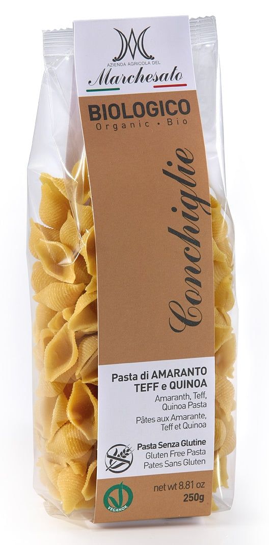 Paste conchiglie din amarant teff si quinoa bio - Verlin