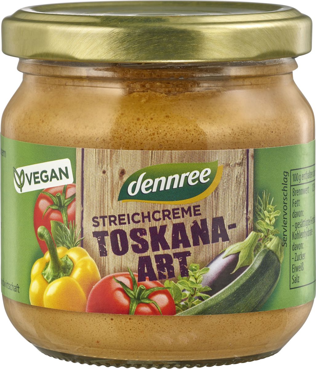 Pate vegetal ecologic Toskana 180g Dennree - Verlin