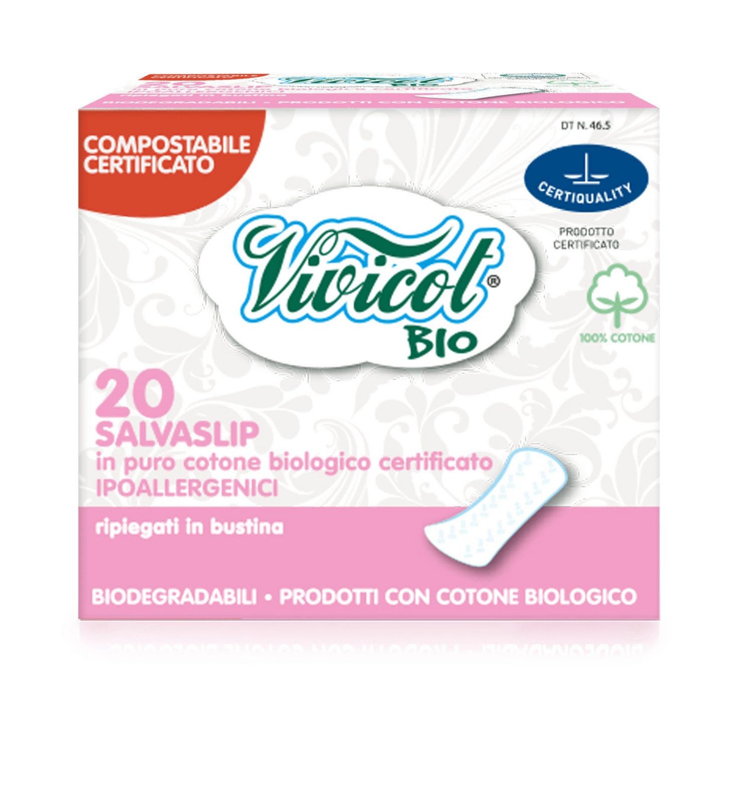 Protej slip din bumbac bio hipoalergenic compostabil Normal - Verlin