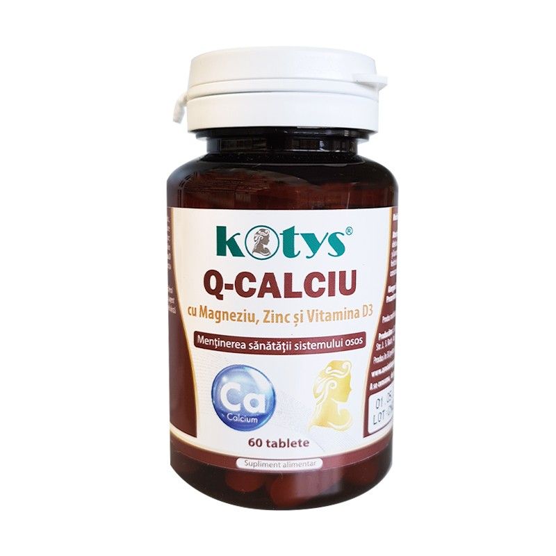 Q-Calciu cu Magneziu, Zinc si Vitamina D3, 60tb , Kotys