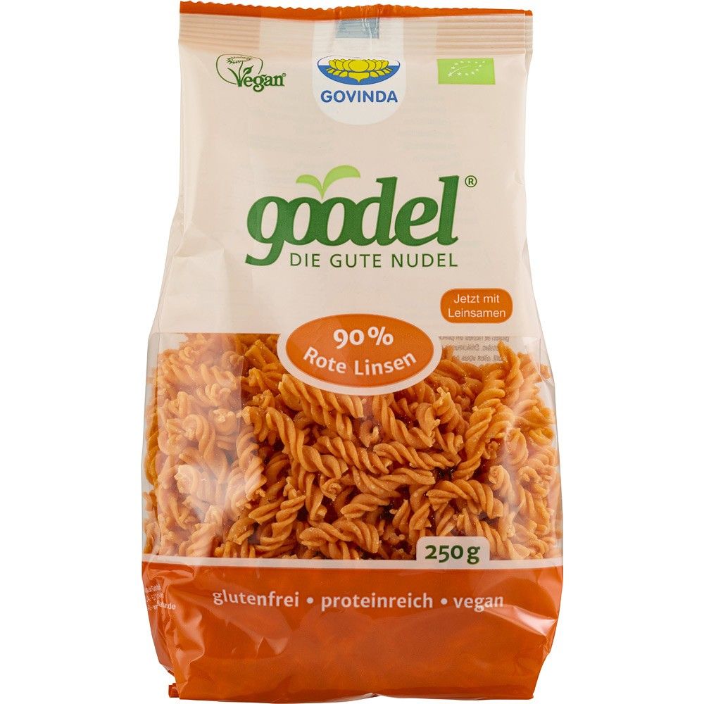 Spirelli proteice bio din linte rosie si in fara gluten 250g Govinda