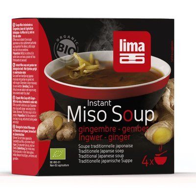 Supa Miso Instant Cu Ghimbir Eco 4X15G Lima Supa Miso instant cu ghimbir