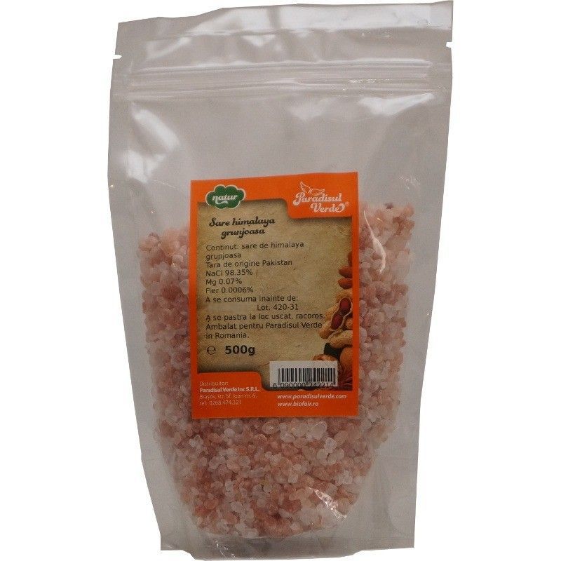 Sare Himalaya Grunjoasa 500g Paradisul Verde - Verlin