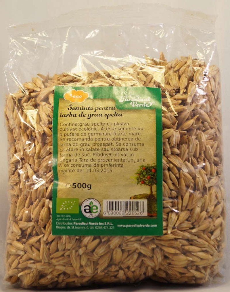 Seminte Iarba Grau Spelta Bio 500g Paradisul Verde - Verlin