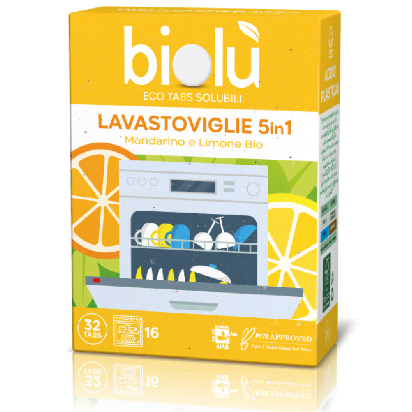Tablete masina spalat vase 5in1 mandarine si lamaie - Verlin