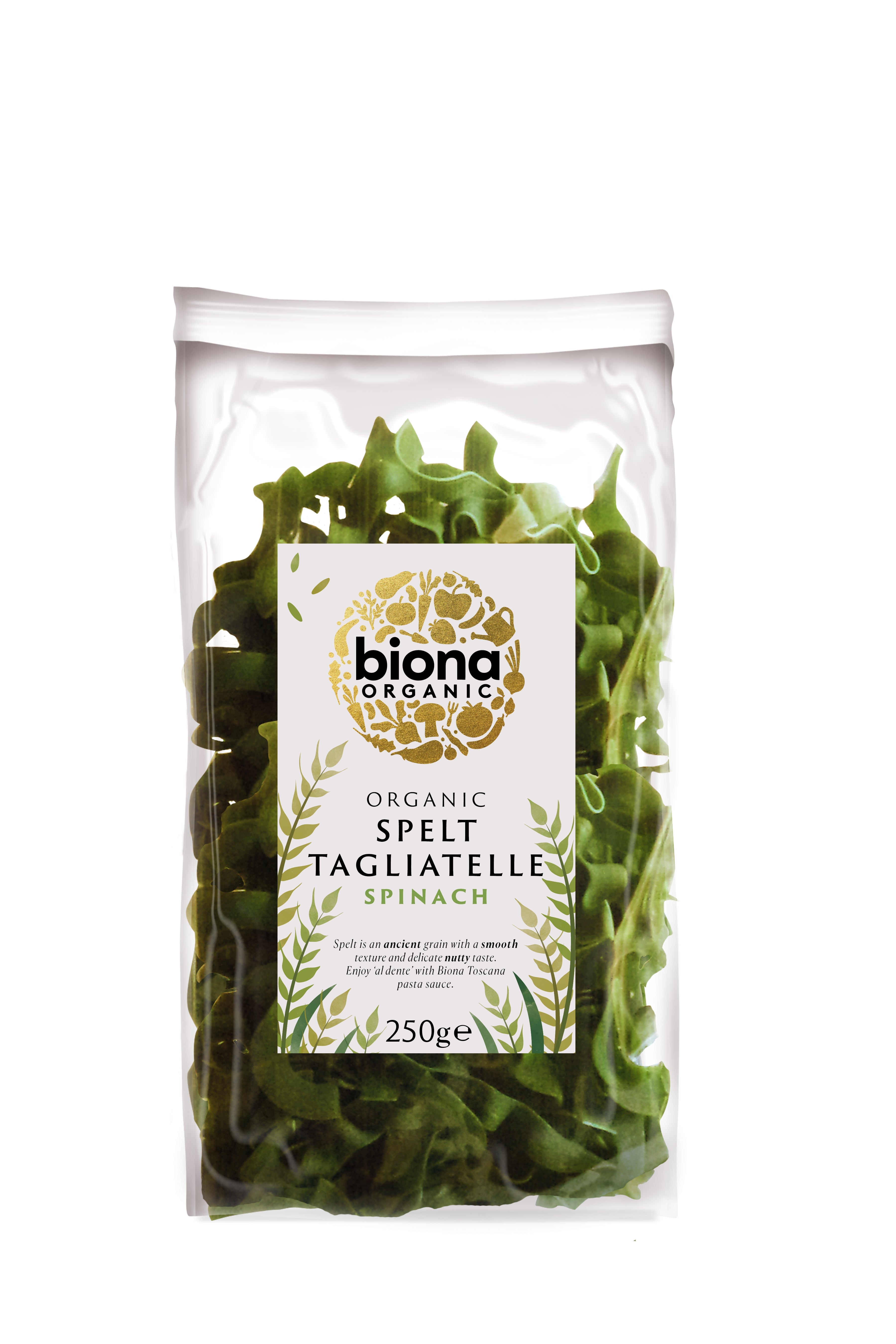 Tagliatelle din spelta spanac eco 250g Biona - Verlin